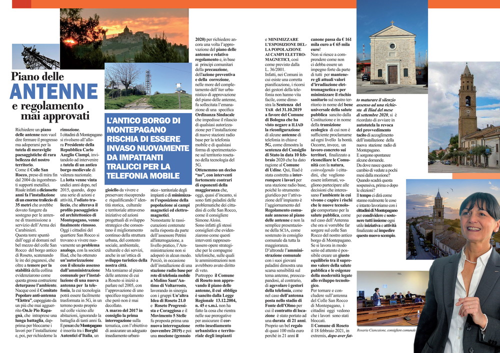 L'antico borgo di Montepagano rischia di essere di invaso nuovamente da impattanti tralicci per la telefonia mobile.